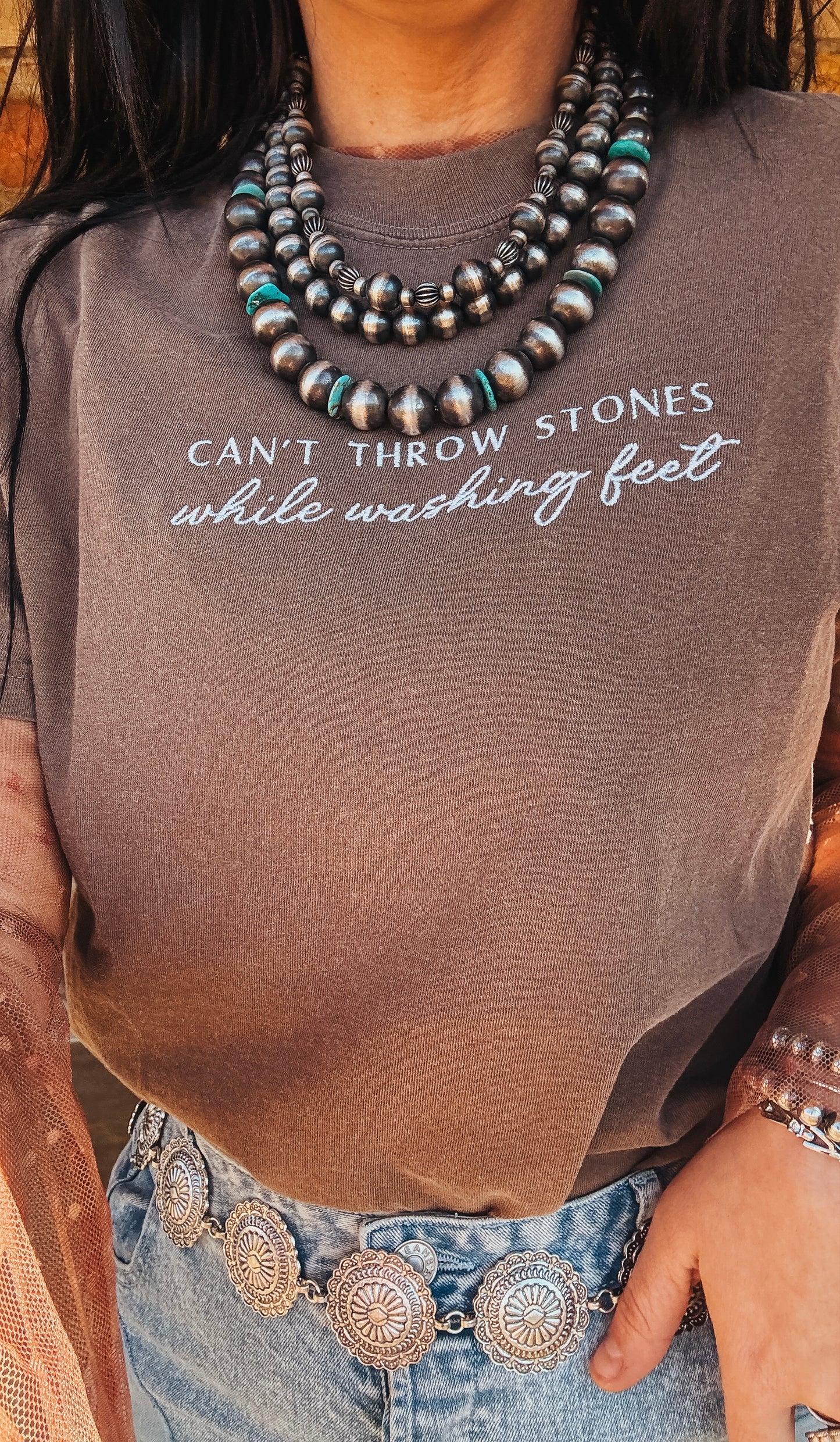 Can’t Throw Stones Embroidered Shirt