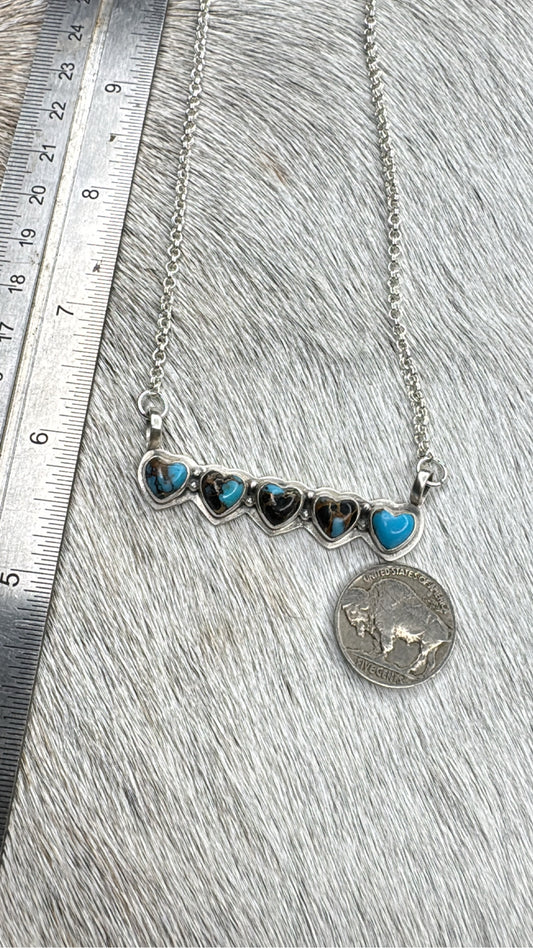 Turquoise/Black Onyx Mojave 16” Necklace