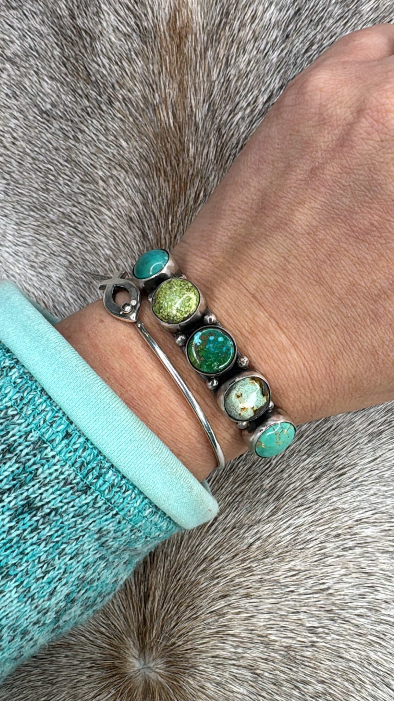 Scott Skeets Multi Stone Turquoise Cuff