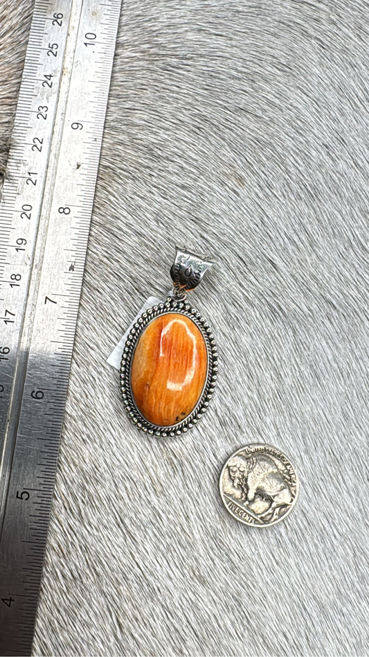 Orange Spiny Pendant