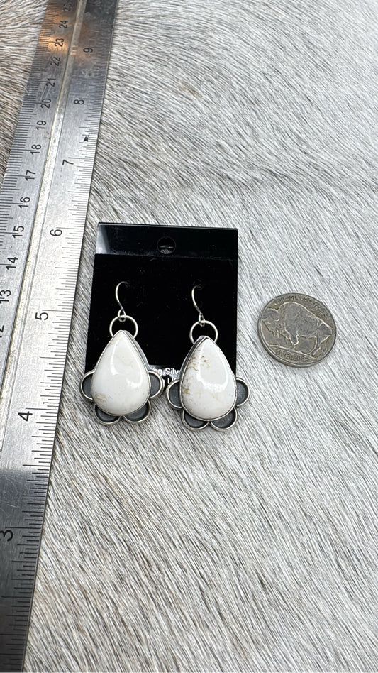 White Buffalo Earrings