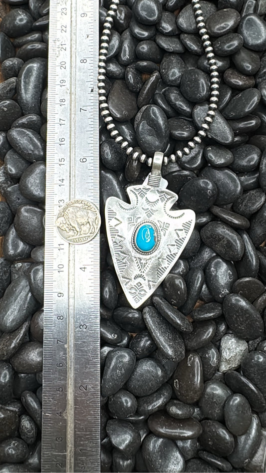 Turquoise Arrowhead Pendant