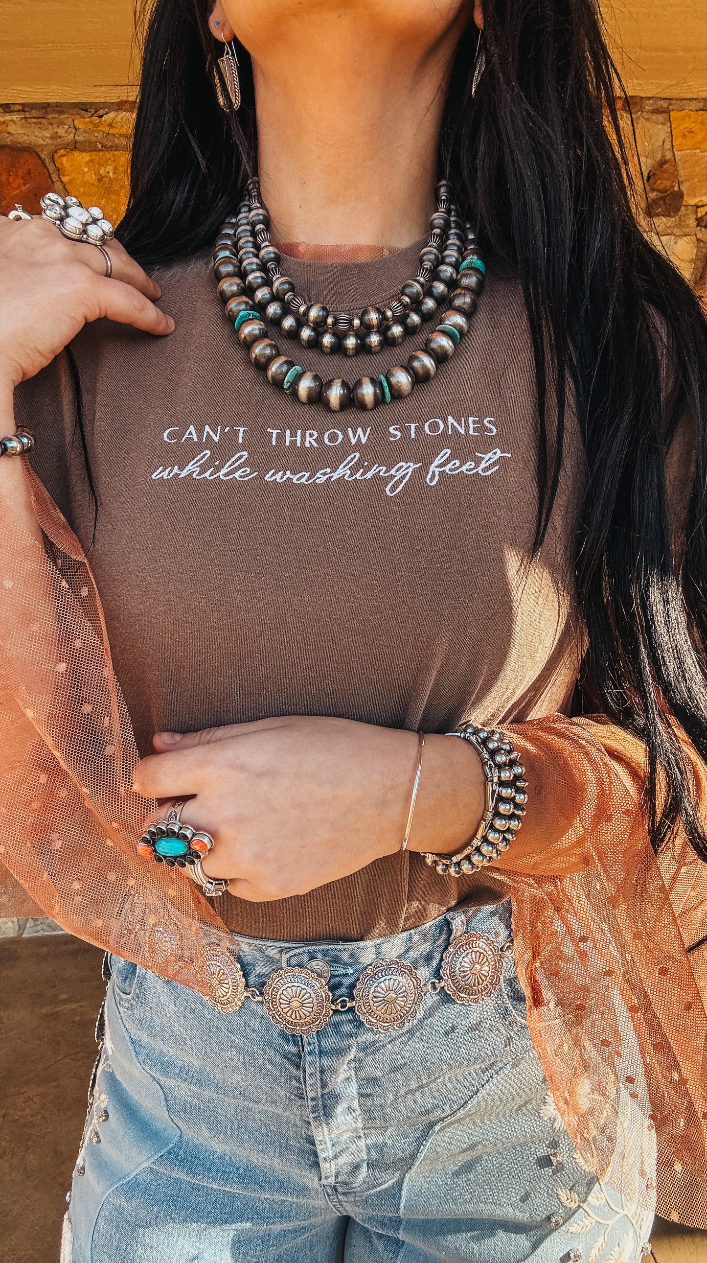 Can’t Throw Stones Embroidered Shirt