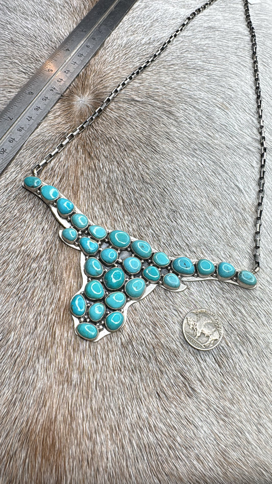 Big Mama Turquoise Longhorn Necklace