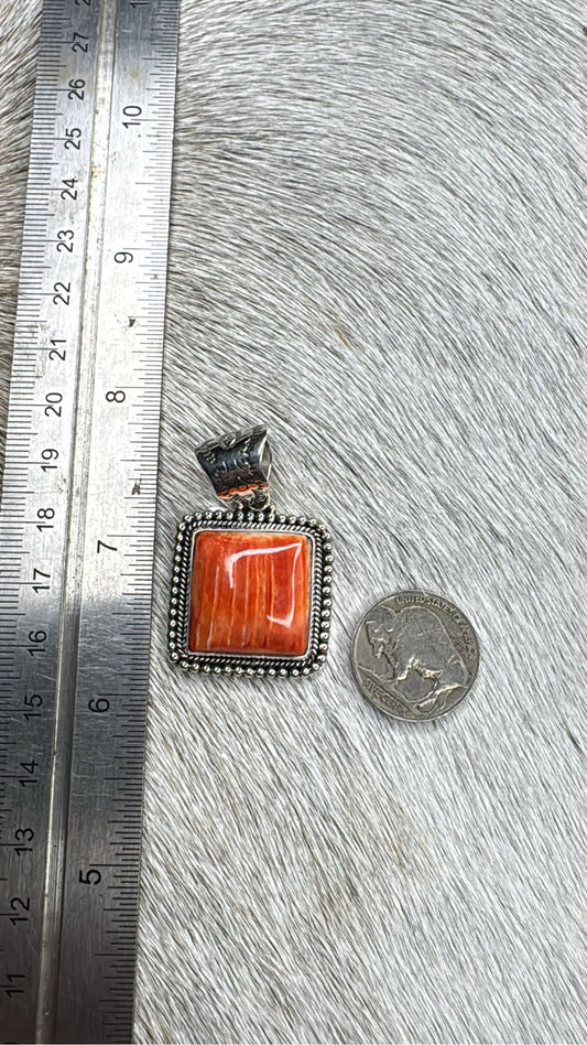 Orange Spiny Pendant- Darker