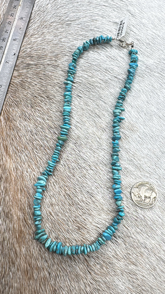 16" Turquoise Chip Necklace