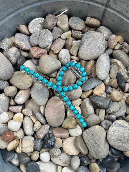 Turquoise Metal Claw Clip