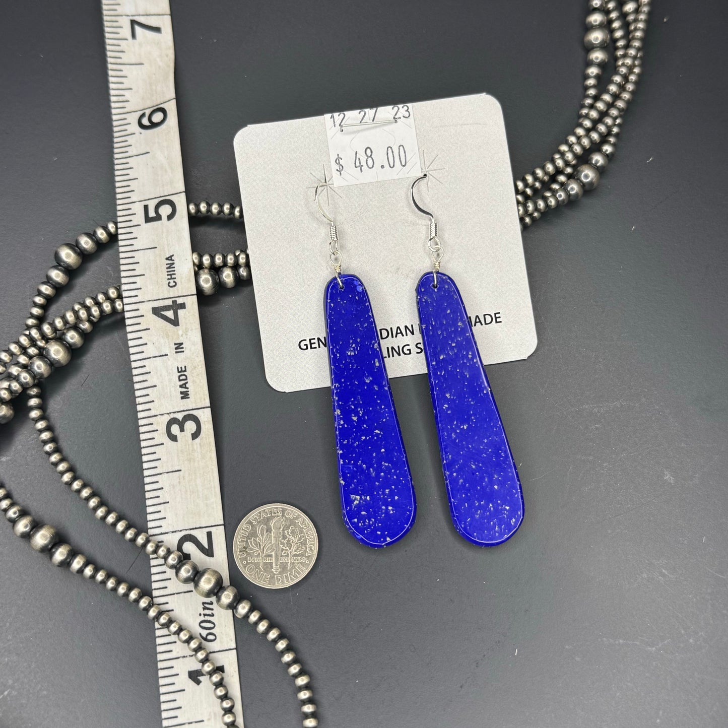 Lapis Slab Earrings