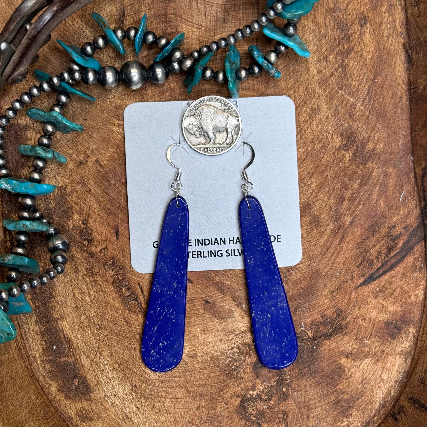 Lapis Slab Earrings