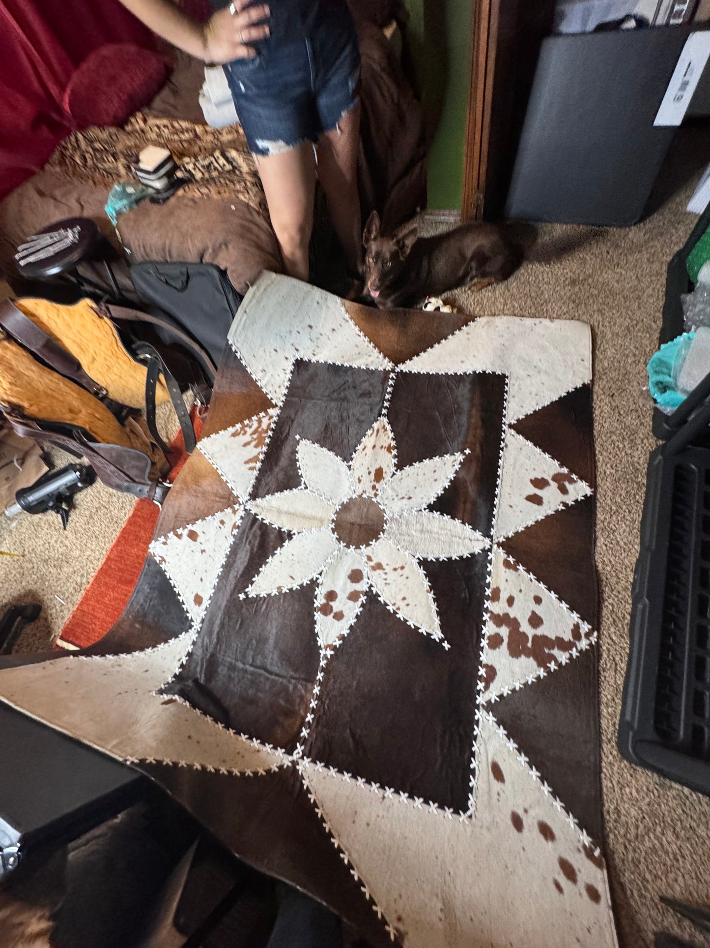 Cowhide Rug- Patchwork