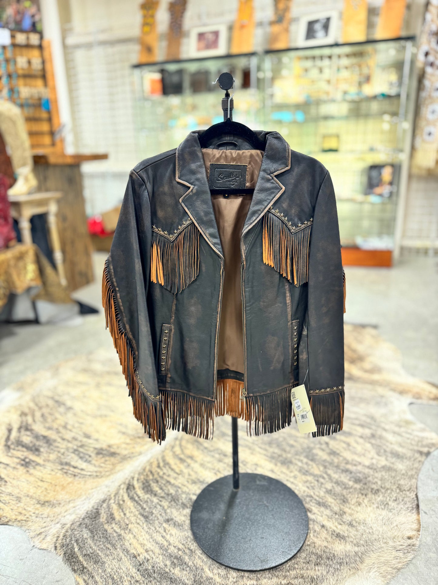 Scully Lambskin Fringe Jacket Size Medium