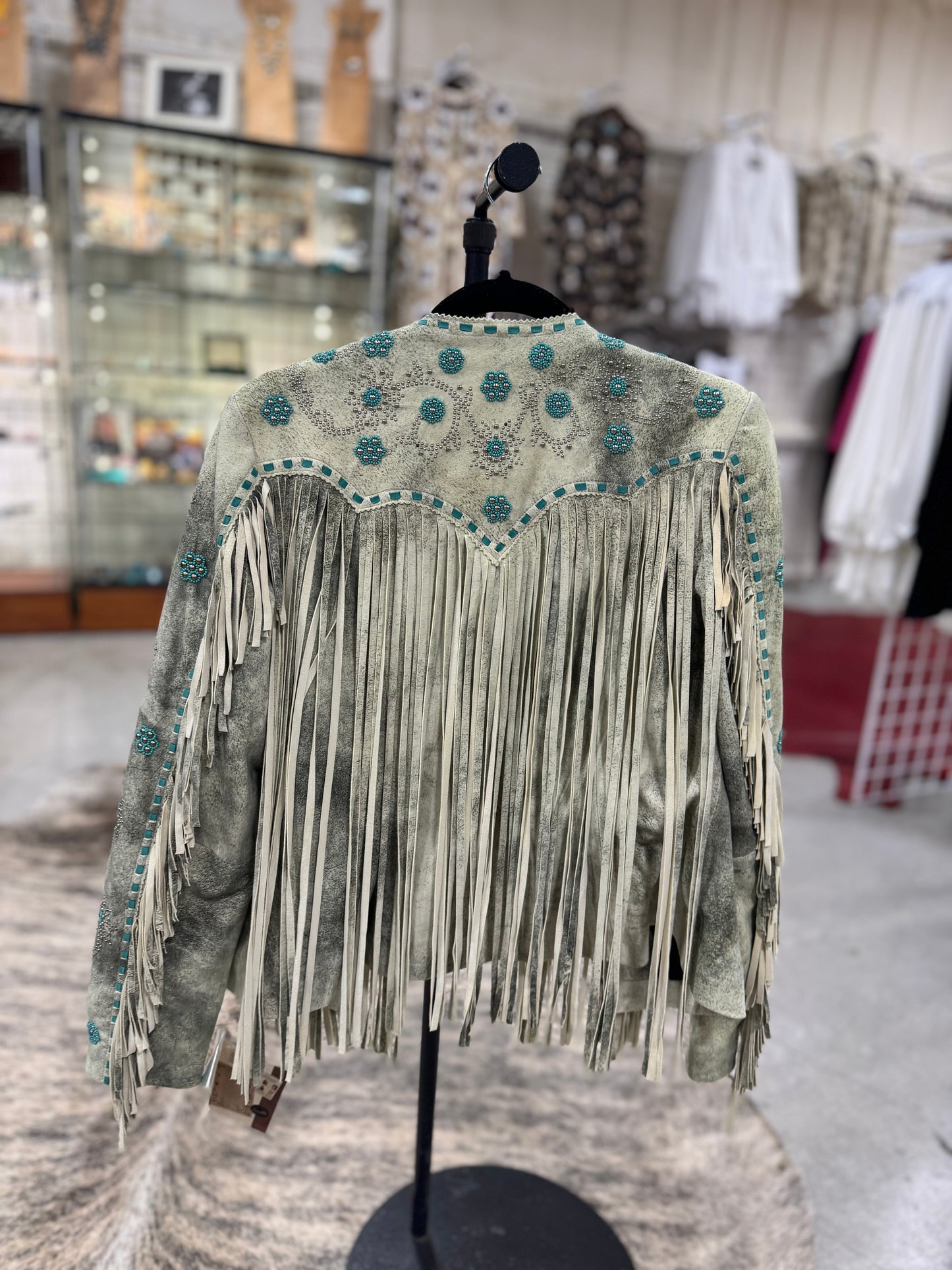 Scully Sage With Turquoise Beaded Embelleshments Jacket