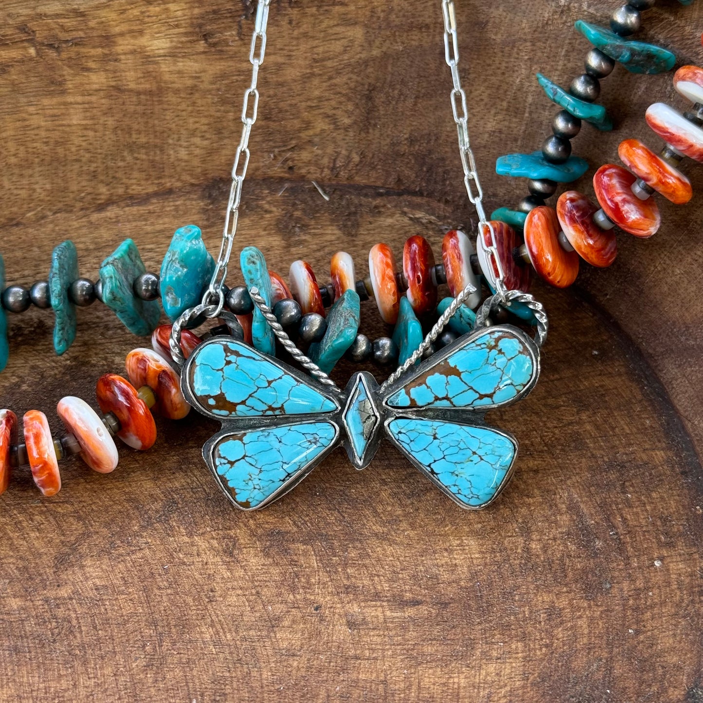 Lujan Silver- #8 Turquoise Butterfly #5