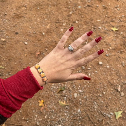 Lujan Silver Orange Spiny Cuff