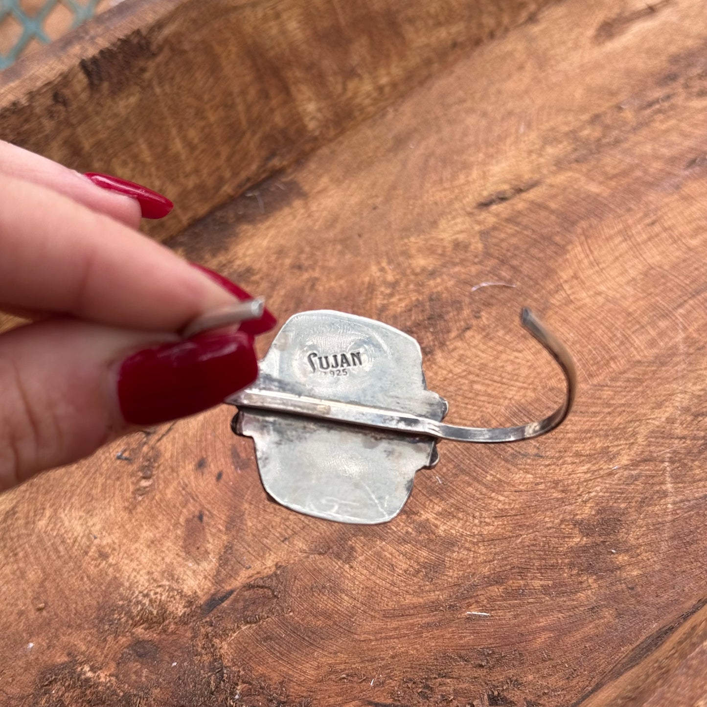 Lujan Silver Bumble Bee Jasper Cuff