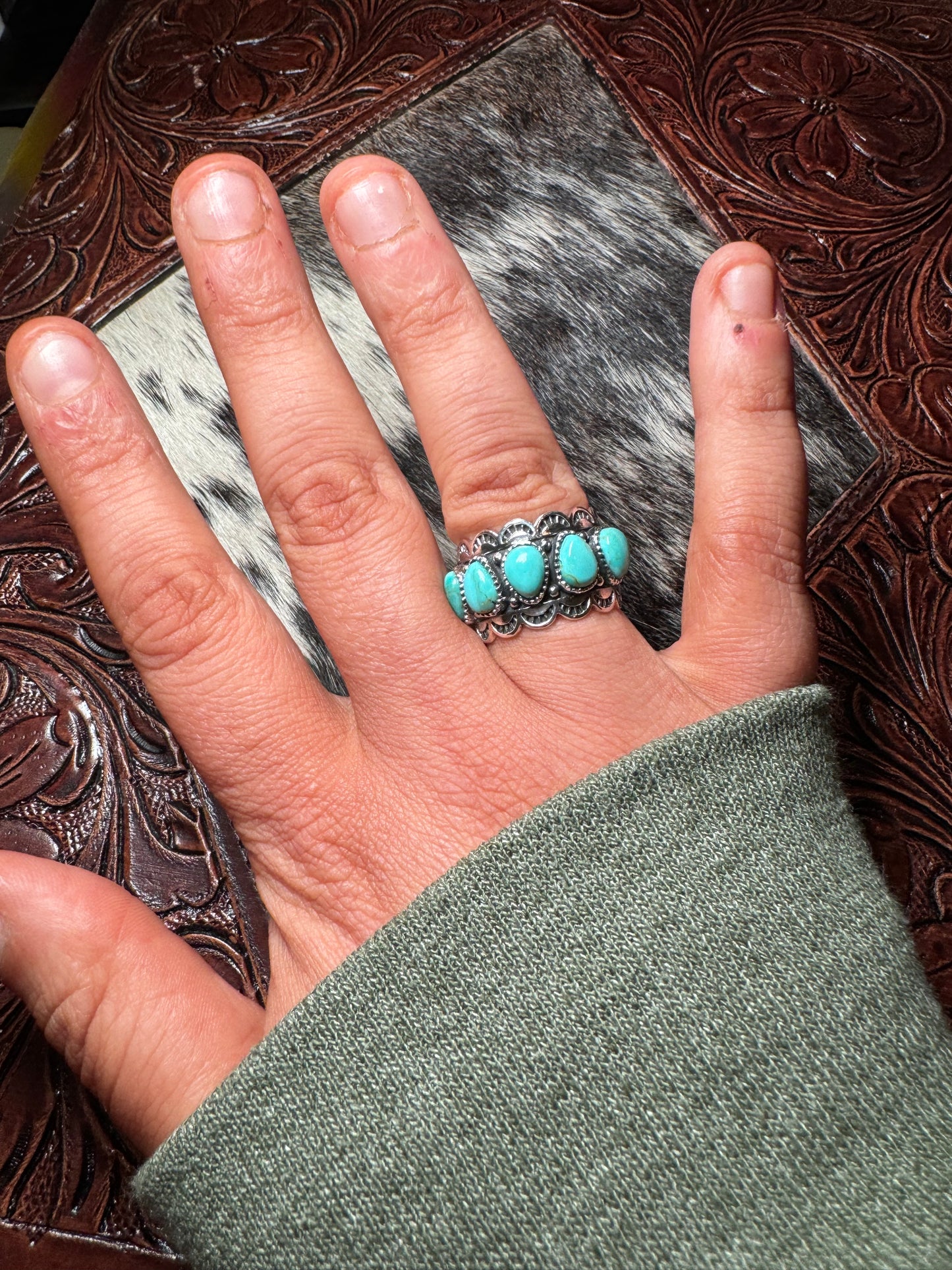 Harlow Kingman Turquoise Ring