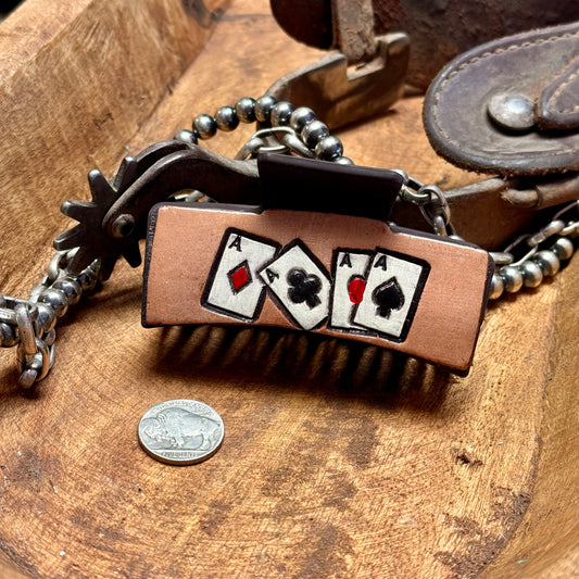 Hair Clip- Black w/ Playing Cards