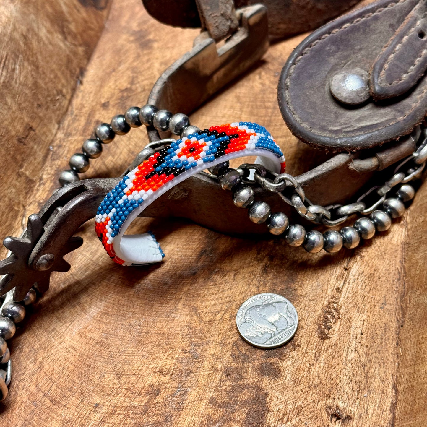 Navajo Ramone Yazzie Beaded Cuff