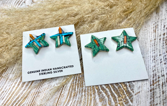 Inlay Star Earrings